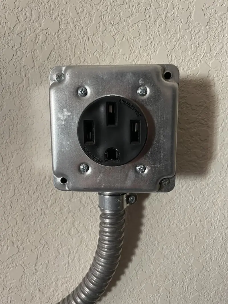 NEMA 14-50 outlet installed for Electrical Panel Upgrade in Hurricane